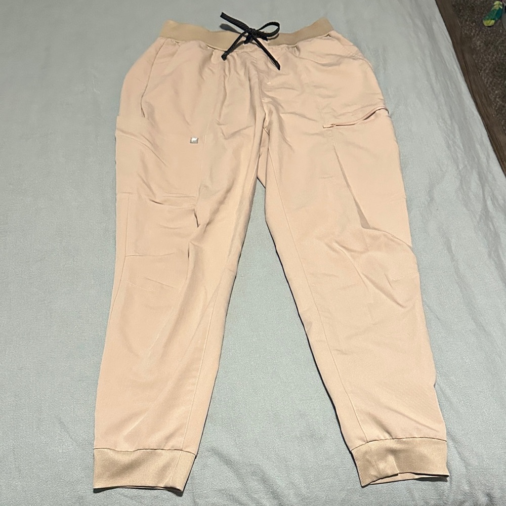 Fabletics khaki scrub Pants with Drawstring